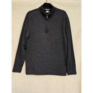 RORIE WHELAN GOLF Mens Dark Gray Heather 1/4 Zip Pullover Athletic Sweater Large